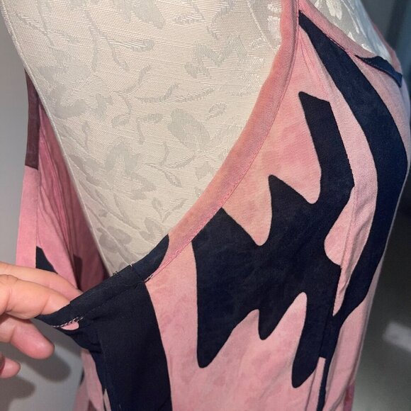 Ok Mike Vintage Womens Dress Size Large Pink Bali Tank Maxi Sleeveless - Picture 8 of 8